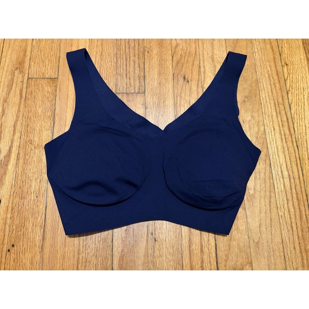 Honeylove Bra Womens 1X Black Wireless V Neck Pullover Stretch Comfort